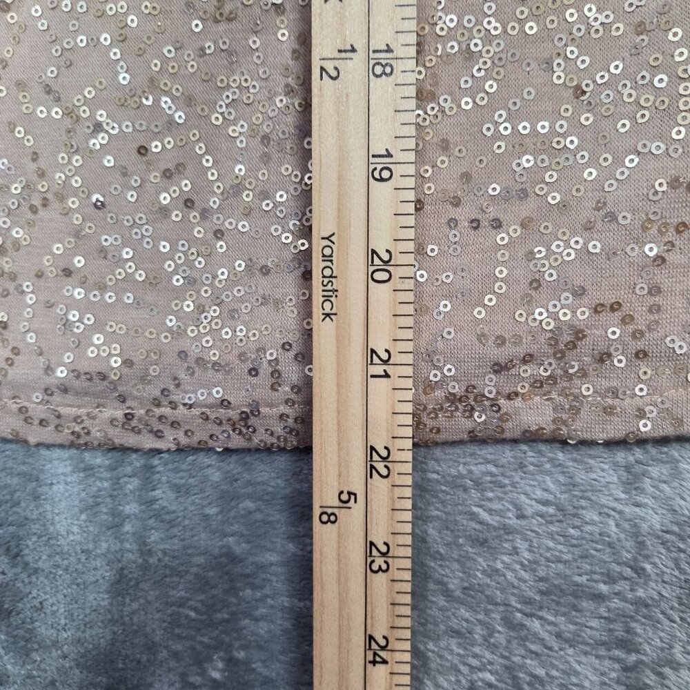 Anthropologie Reath & Wren Top S Champagne Gold Sequin Boxy Flutter Sleeve NEW - Picture 10 of 10